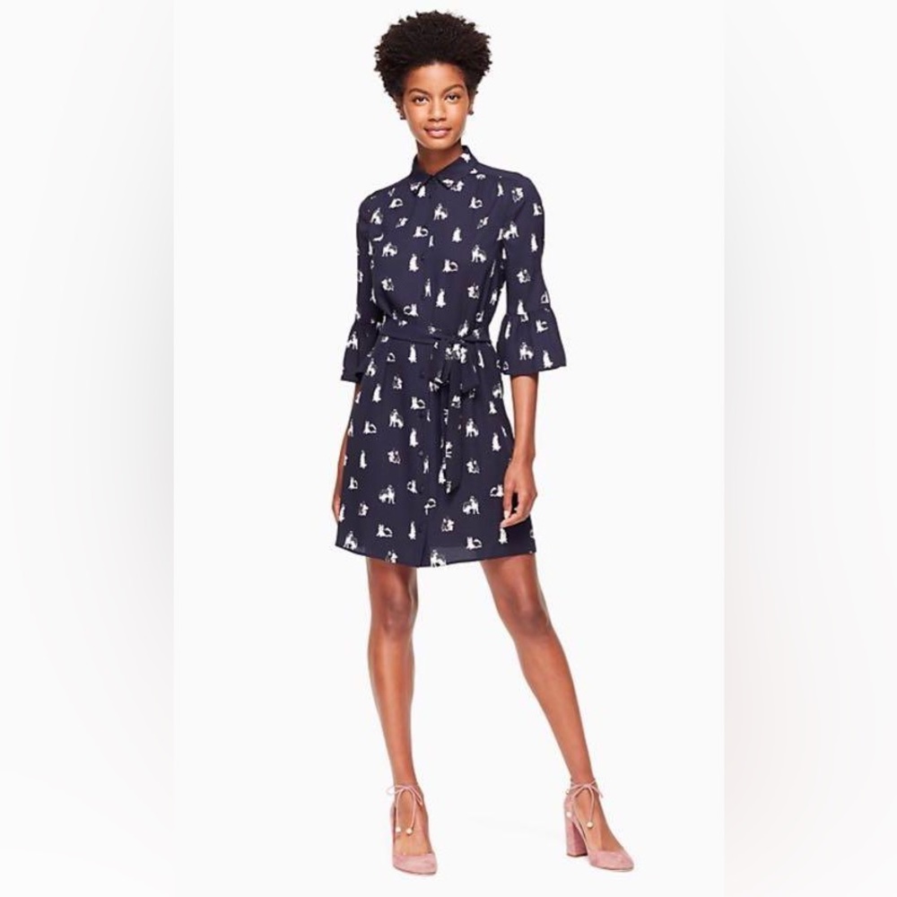 KATE SPADE Star Bright Husky Shirtdress - NJMU8151 - Sz XS